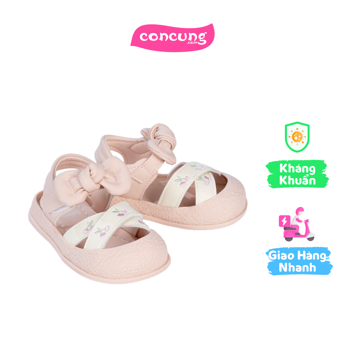 Sandal bé gái Animo A2410_MN031 (17,Hồng)