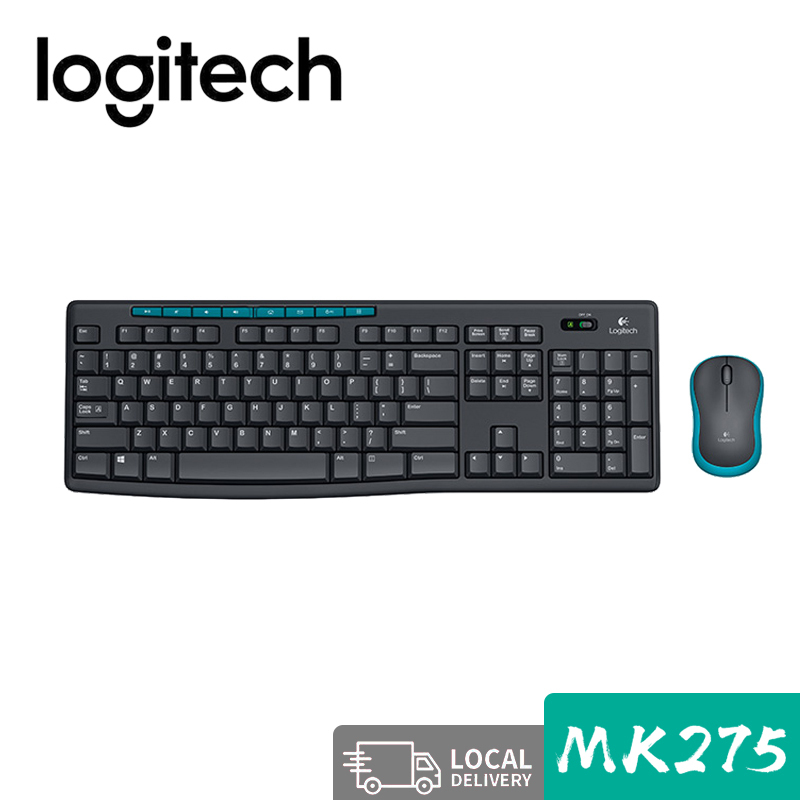 Logitech MK275 Wireless Keyboard and Mouse Combo 2.4Ghz 1000DPI Eight Hot Keys Compact Typing Gaming Keyboard for PC Singapore