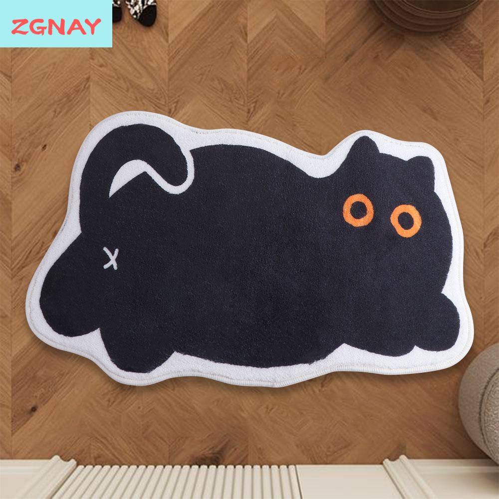 ZGNAY STUDIO Thấm hút Thảm sàn hình mèo Mèo Đen Chống trượt Thảm trải sàn Thảm lối vào Dễ thương Thảm sàn Phòng ngủ