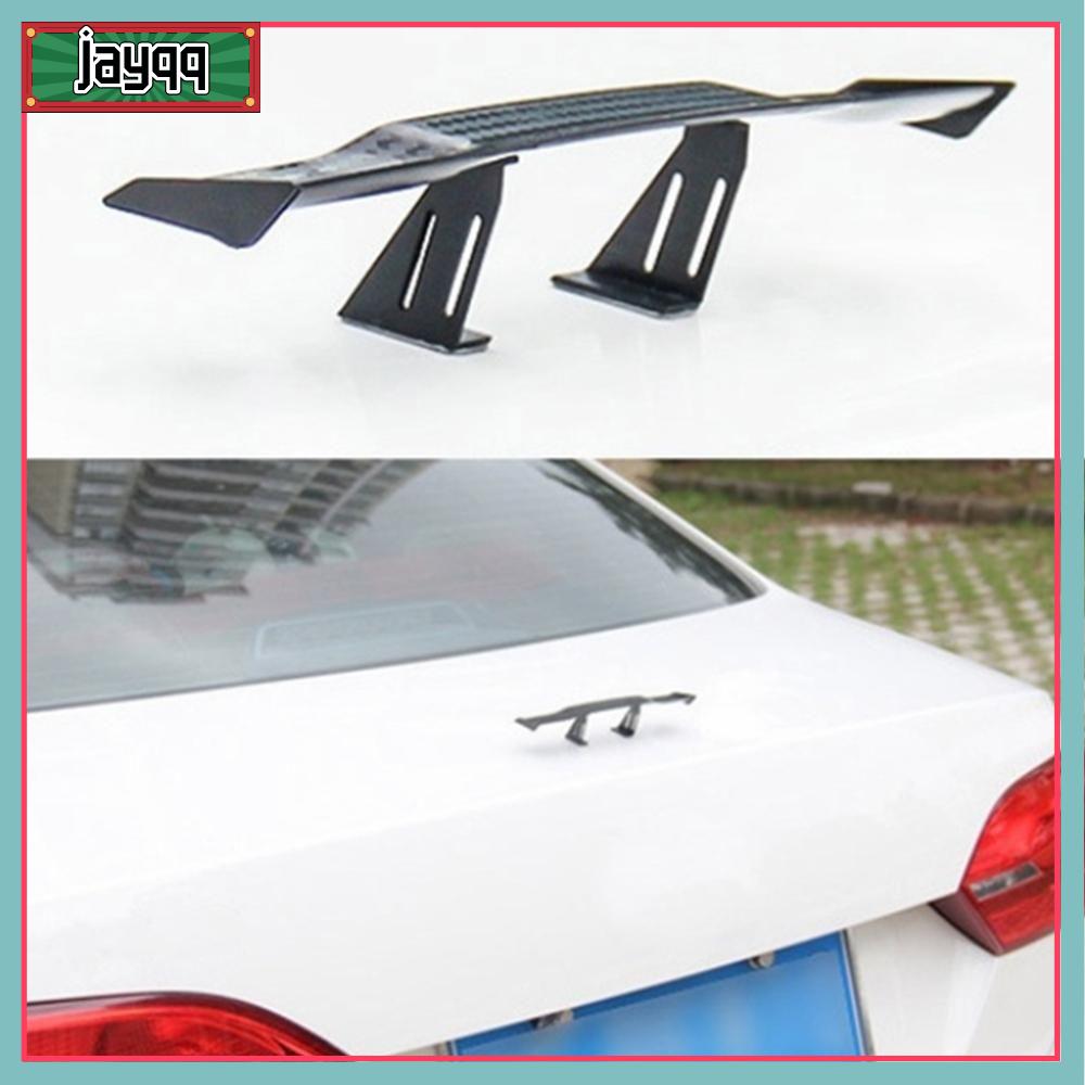 JAYQQ phổ quát Cài đặt chất kết dính ABS Spoiler nhỏ Sợi carbon Cánh thân sau Trang trí đuôi xe