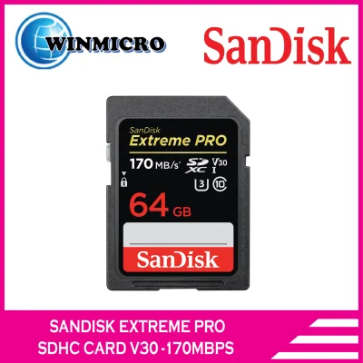 SanDisk Extreme Pro 64GB/128GB/256GB SDHC UHS-I 170MB/s V30 U3 Class 10 SDHC 4K Memory Card