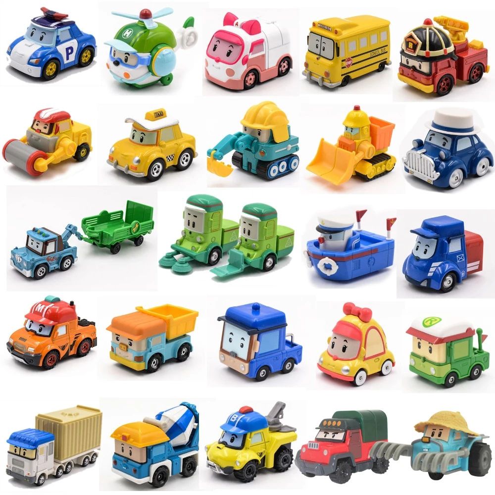 Yimo97 xe đồ chơi cho trẻ em Robot Poli hình đồ chơi trẻ em món quà đồ chơi tốt nhất anba Roy Robocar Poli xe hợp kim kim loại mô hình nhân vật