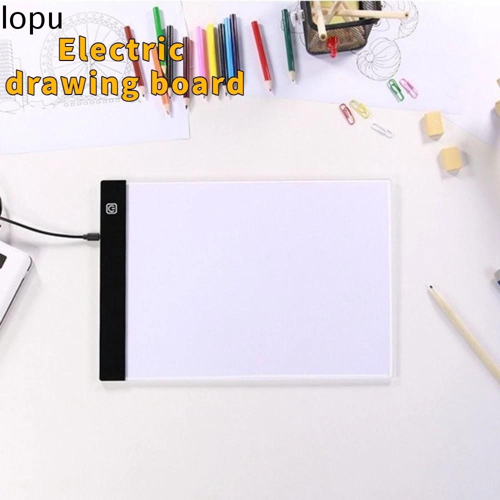 LOPU 3 cấp độ Bảng vẽ điện USB Độ sáng có thể điều chỉnh Bảng vẽ Thực tế A4 Bảng vẽ LED Vẽ theo mẫu