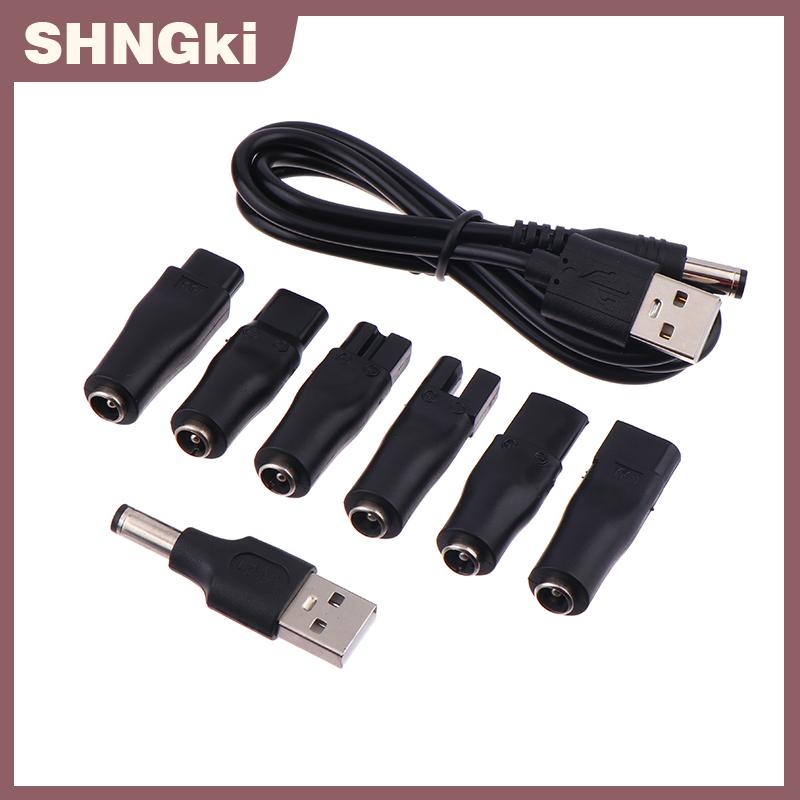 SHNGki 1 6 7 8pcs thay thế dây nguồn 5V sạc USB Adapter thích hợp cho tất cả các loại điện tóc cắt râu tông đơ cạo râu