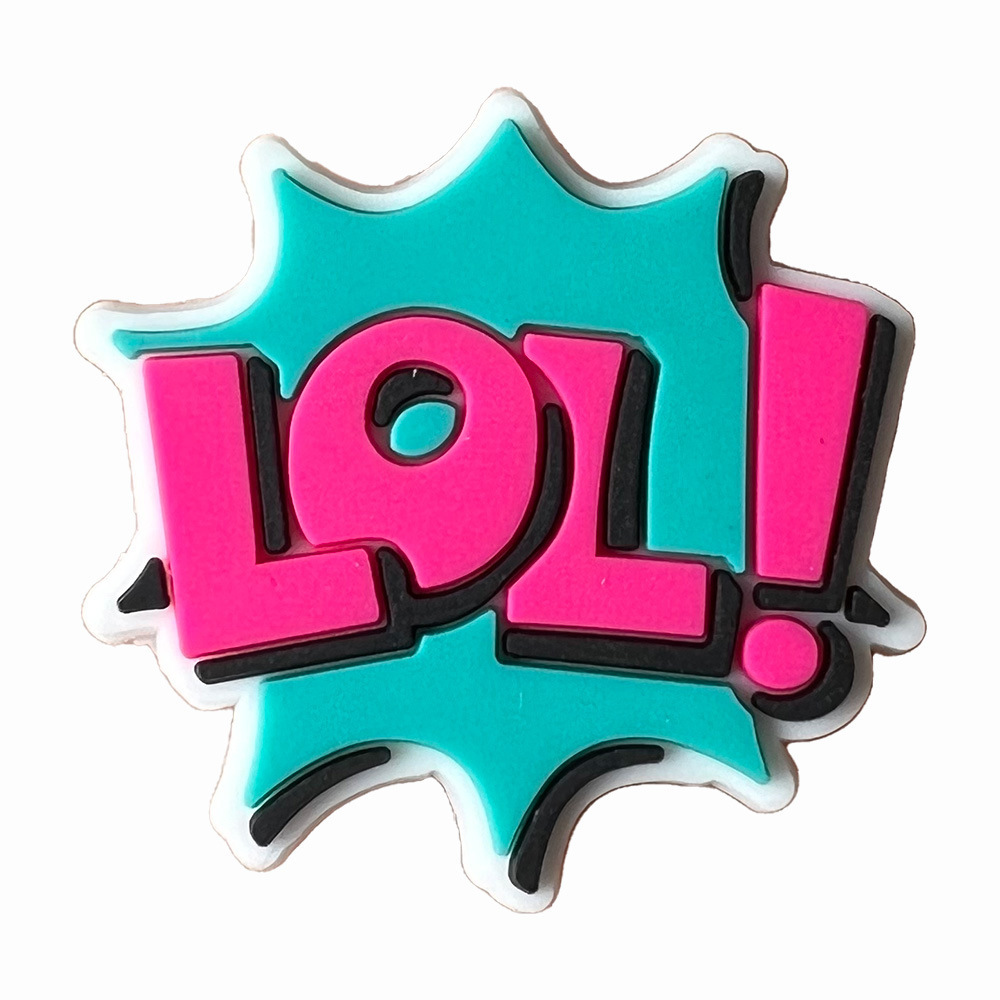 Cartoon inspirational phrase hole shoes shoe flower decorative buckle personality DIY student garden shoe buckle accessories cross-border wholesale - 2