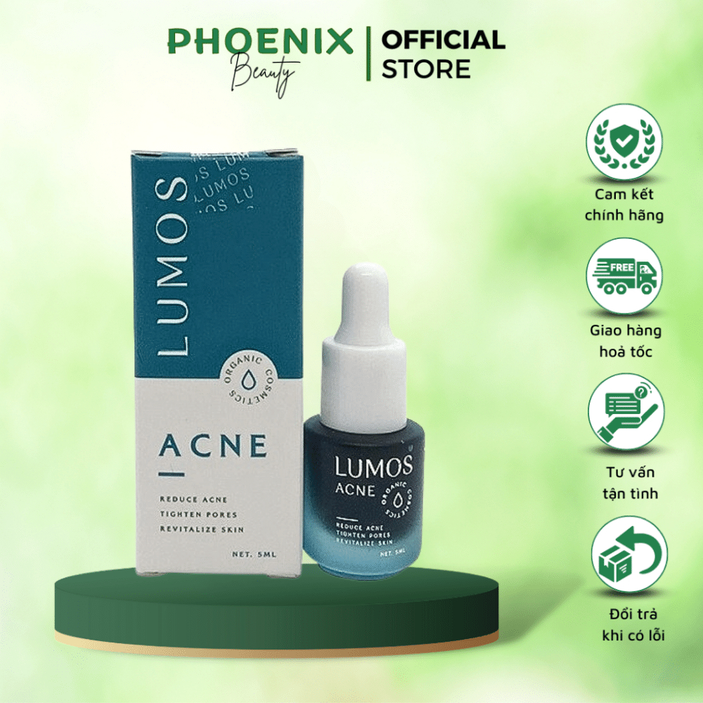 Serum ngừa mụn Lumos Acne mẫu mới giúp sạch mụn, căng bóng da 5ml