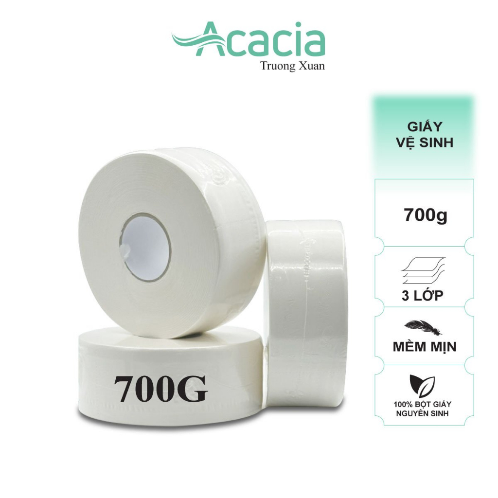 Giấy vệ sinh cuộn lớn 700g (Cuộn Công Nghiệp)