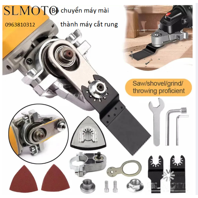 Máy cắt được biến thành máy cắt rung với 2 lưỡi cắt và đĩa cắt tam giác (Chất lượng cao)