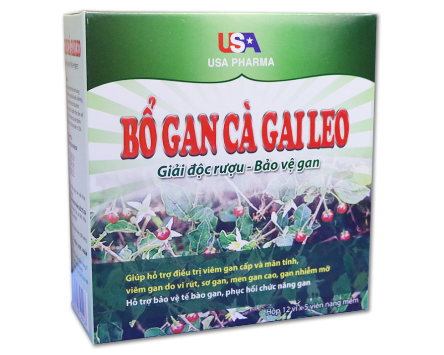Combo 2 hộp viên uống bổ gan cà gai leo mát gan, giải độc gan, hạ men gan - hộp 60 viên - bổ gan cà gai leo usa