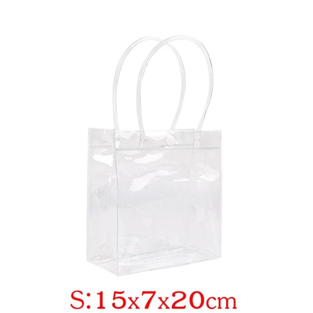 HUISHU Không thấm nước Túi tote trong suốt Trong suốt PVC Túi nhựa đựng mỹ phẩm  Túi xách đeo vai Túi mua sắm - 2