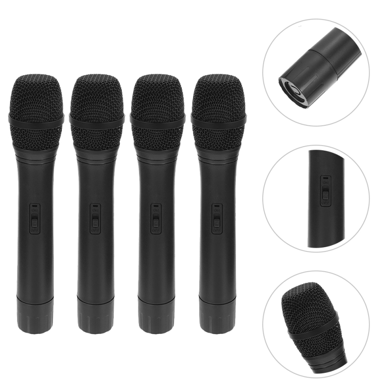 4 Pcs Party Favor Mini Mic Cosplay Microphone Plaything Modeling Prop Kids