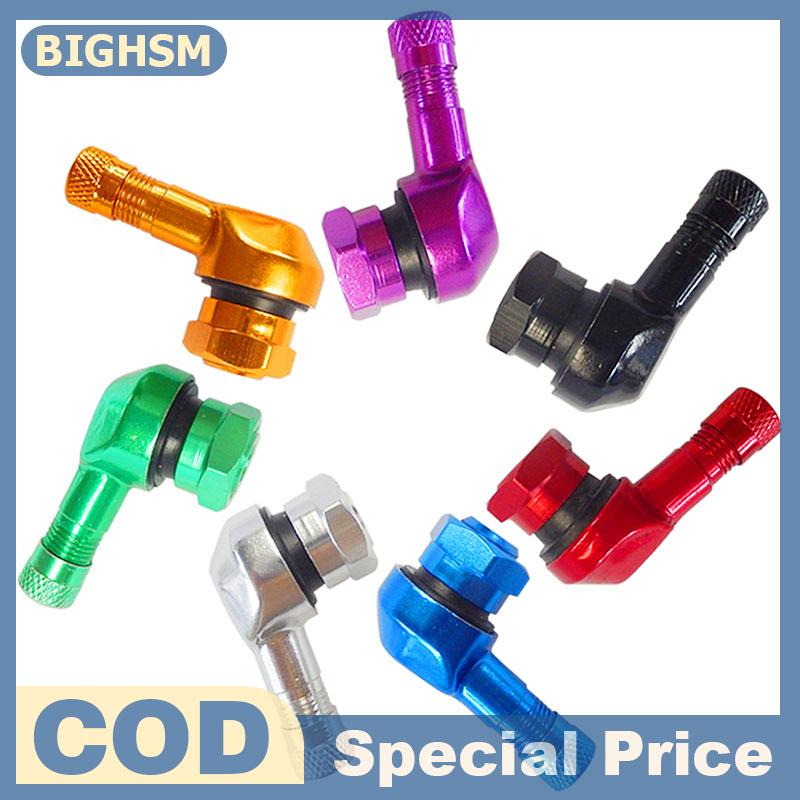 BIGHSM 1PC 90 độ CNC xe gắn máy lốp van xuất phát 17mm phổ CNC nhôm Tubeless van xuất phát 10 màu van mũ