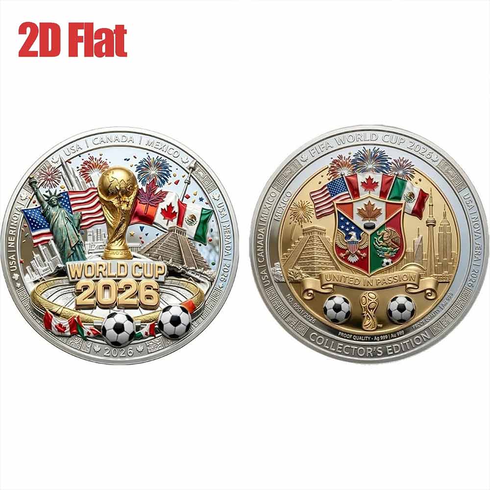 【Best Seller】2026 FIFA World Cup USA Canada Mexico Commemorative Coin Collectible Souvenir dia 4CM