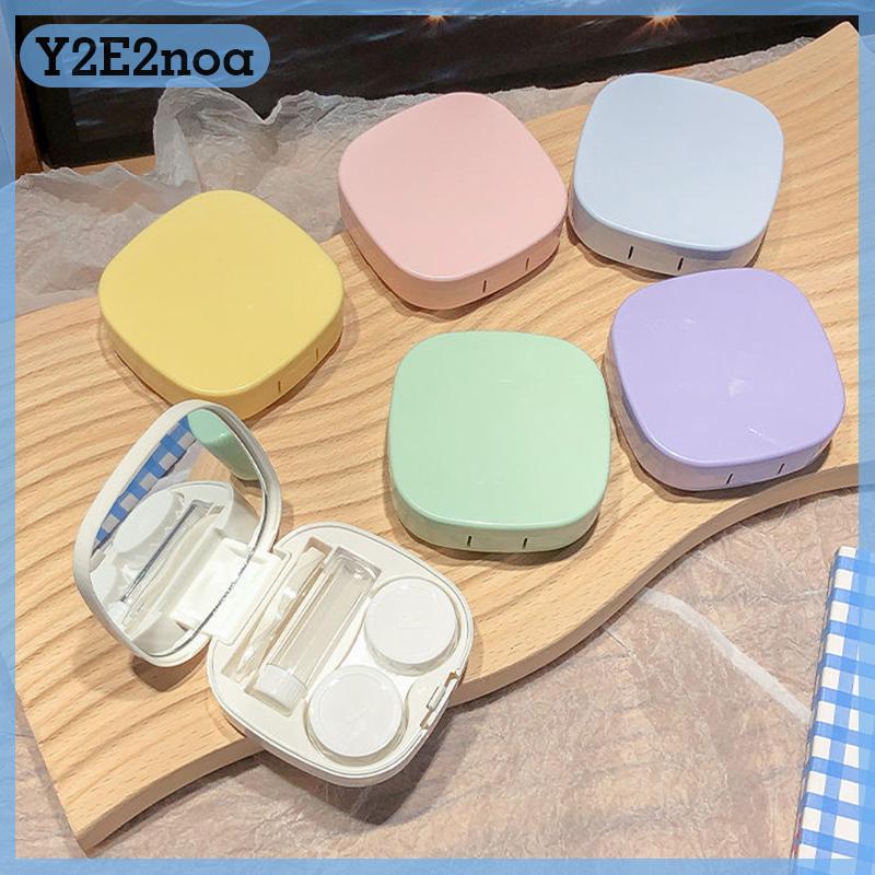 Y2E2noaKẹo màu kính áp tròng hộp màu sắc Rắn di động liên hệ với ống kính Trường hợp với Tweezer hút Stick Set cho du lịch Kit chủ