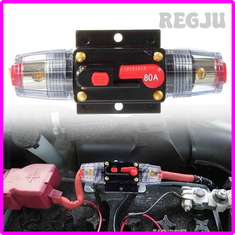 Regju Xe Xe tải Ngắt Mạch Tự phục hồi 20A 30A 40A 50A 60A 80A 100A 125A 150A âm thanh tự động Bộ giữ cầu chì bảo hiểm điện 12V 24V bngji