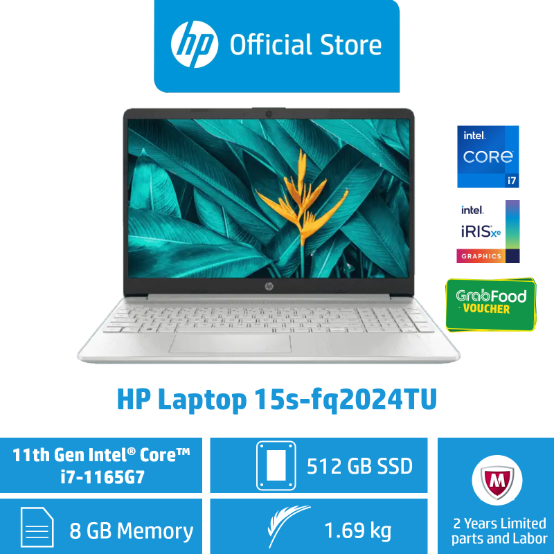 HP Laptop 15s-fq1013TU - 10th Gen i5 / 15s-fq2024TU - 11th Gen i7/ 15s-fq2015TU - 11th Gen i5 / 8GB RAM / 512GB SSD / Win 10 / Sleek, Thin, Light & Portable / Long Battery Life