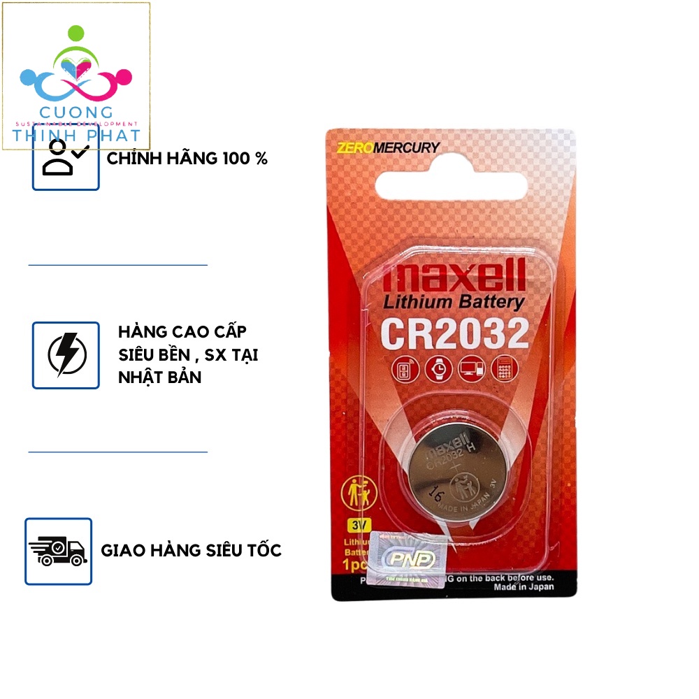 Pin cr2032 lithium 3v maxell cao cấp made in japan - hàng chính hãng
