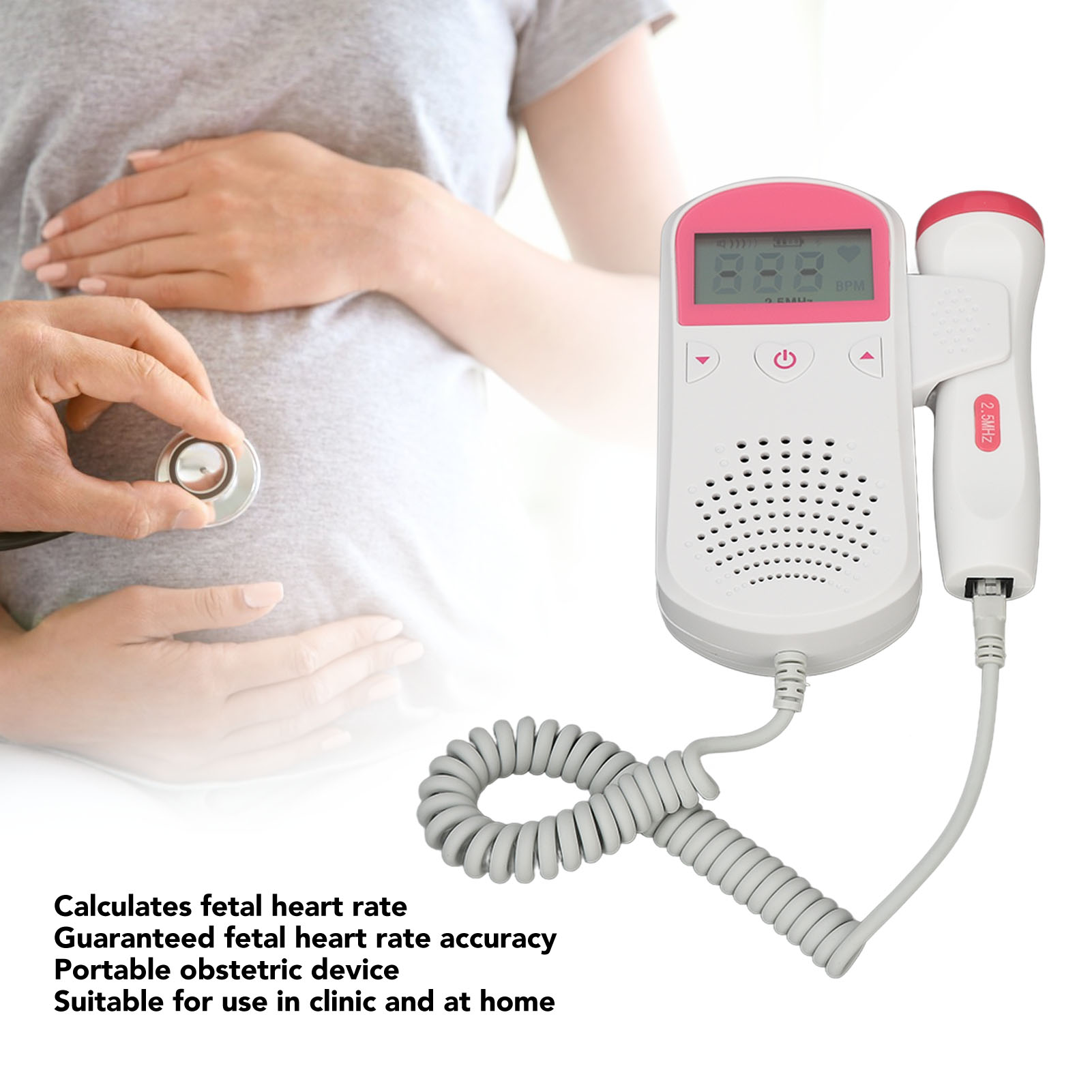 Thiết bị theo dõi tim thai nhi điện tự kiểm tra siêu âm giảm tiếng ồn máy theo dõi nhịp tim trẻ sơ sinh phát hiện đối với trang chủ