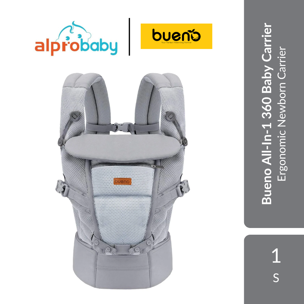[Alpro Baby] Bueno All-In-1 360 Ergonomic Newborn Baby Carrier 1s | 360° Ergonomic Support For Comfortable Baby Carrying
