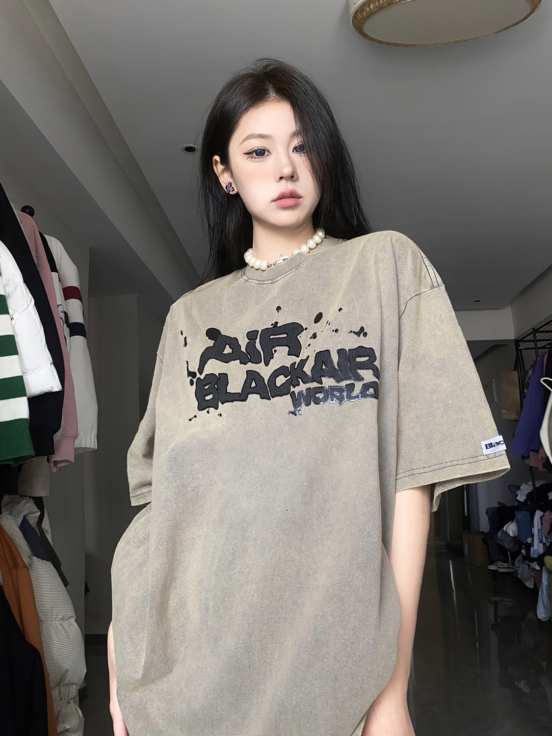 Molisa Fashion áo phông Áo Thun Phong A29J1WN Trendy Đẹp Chất lượng cao Hàn Quốc A29J1WN-4 37Z230915