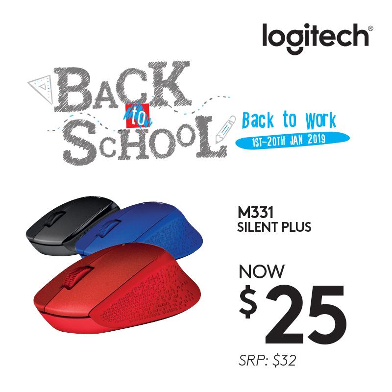 Logitech M331 Black Wireless Silent Plus Mouse with Rubber Grip (No Click Sound) #BacktoWorkBacktoSchoolSilently