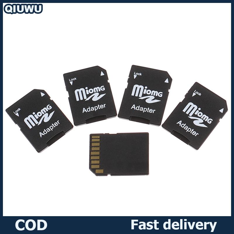 QIUWU อะแดปเตอร์แปลงการ์ดหน่วยความจำ Micro SD Trans Flash TF ไปยัง SD SD SD SD HC 5ชิ้นสีดำ ราคา 22 บาท*ส่งฟรี