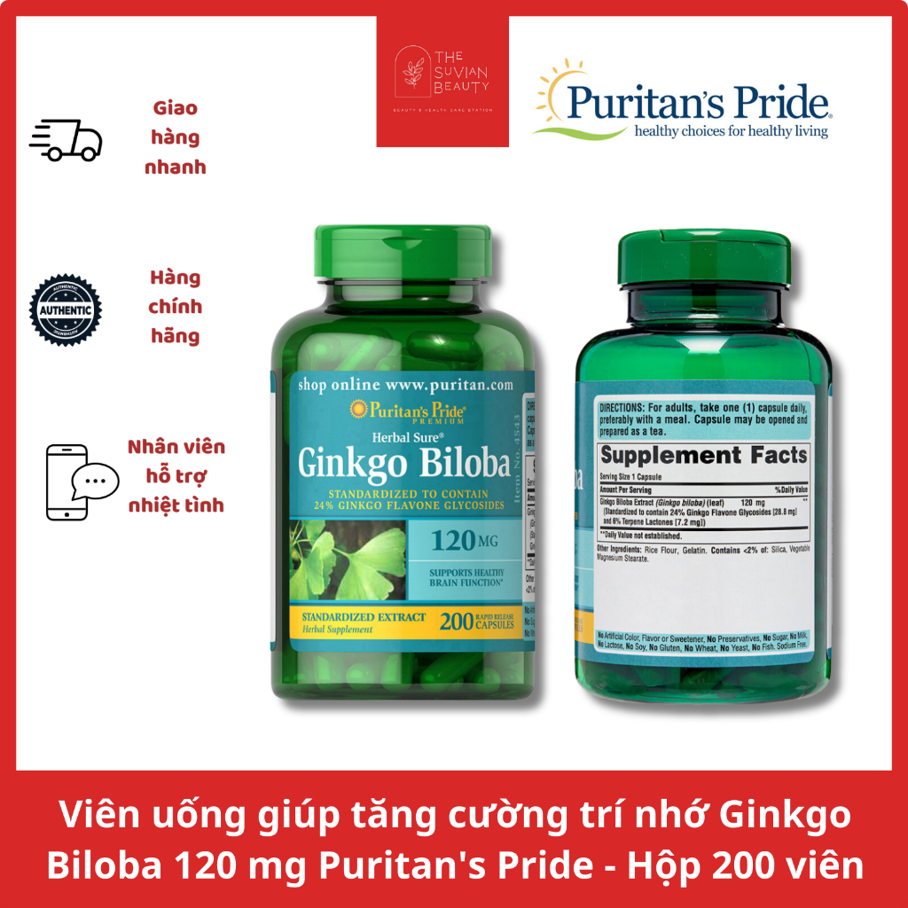 Puritan s Pride Ginkgo Biloba 120 mg - 200 tablets