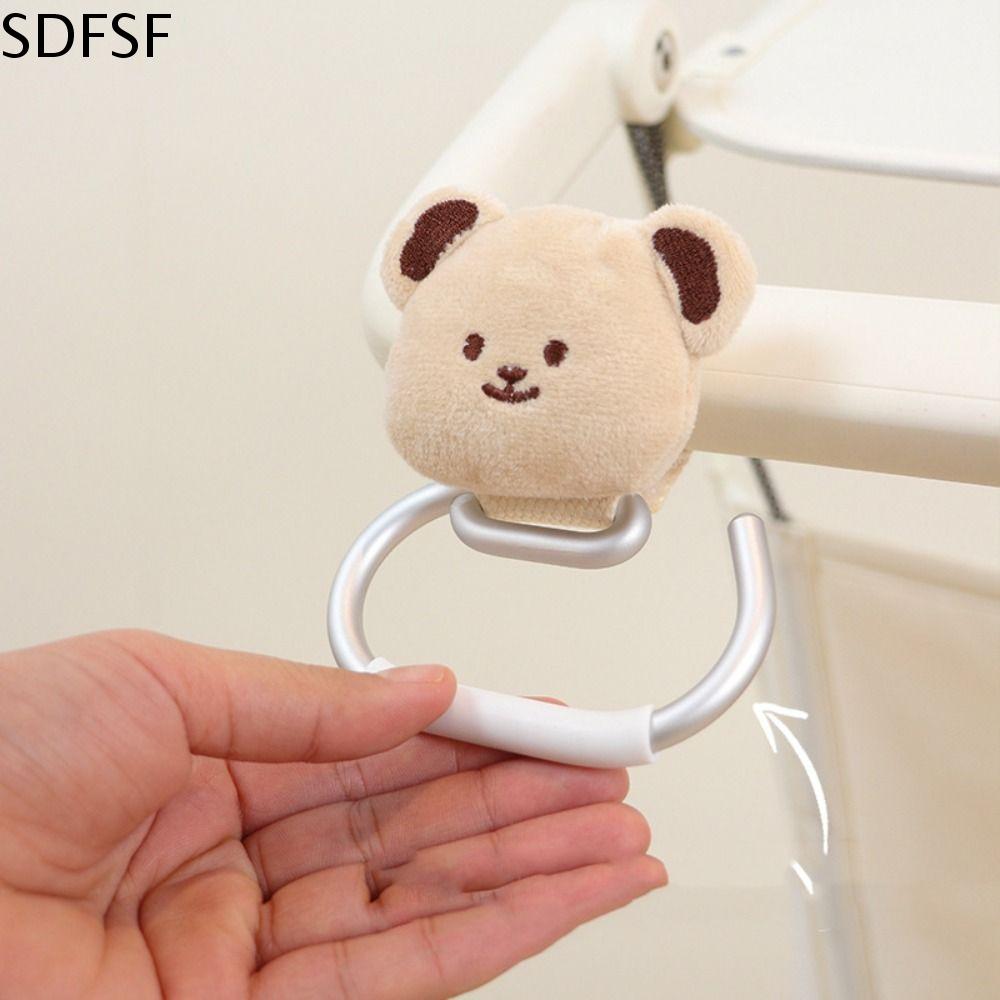 SDFSF ที่จัดระเบียบรถเข็น ตะขอรถเข็นเด็กทารก มัลติฟังก์ชั่ ปรับได้ปรับได้ อุปกรณ์เสริมรถเข็นเด็ก แบบพกพาได้ คลิปหนีบรถเข็นเด็ก คลิปตะขอแขวน ทารกทารกแรกเกิด