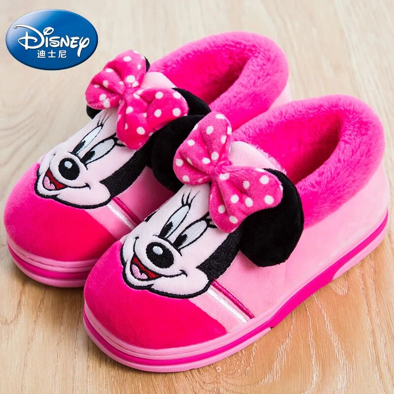 Disney cartoon cotton Mickey home shoes new warm children's shoes fall and winter wear non-slip shoes