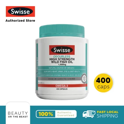 [Authorized Store] Swisse Ultiboost Odourless High Strength Wild Fish Oil 1500 Mg 400 Capsules [BeautyBeast.SG]