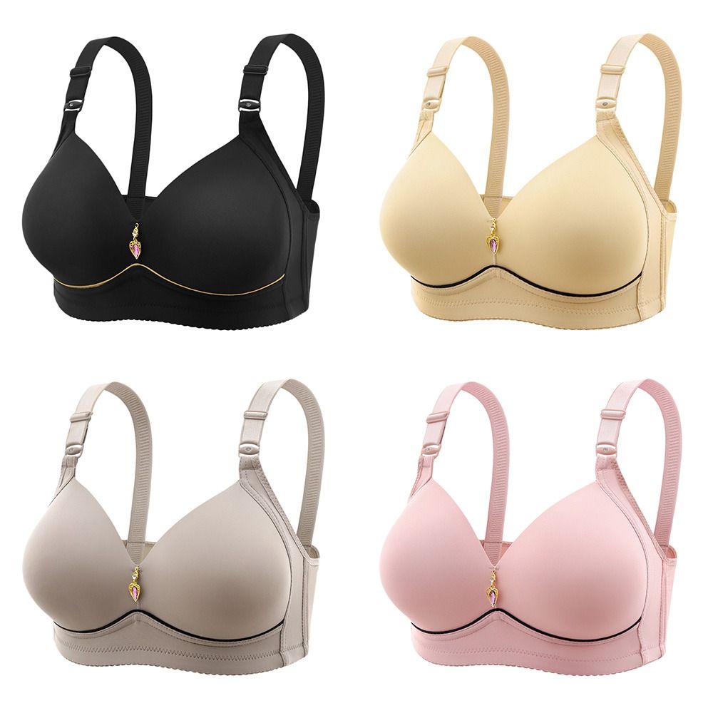 VCVEPH Women's Underwear Breathable Gathered Large Size Lingerie Bras Mujer Comfortable No Steel Brassiere Women