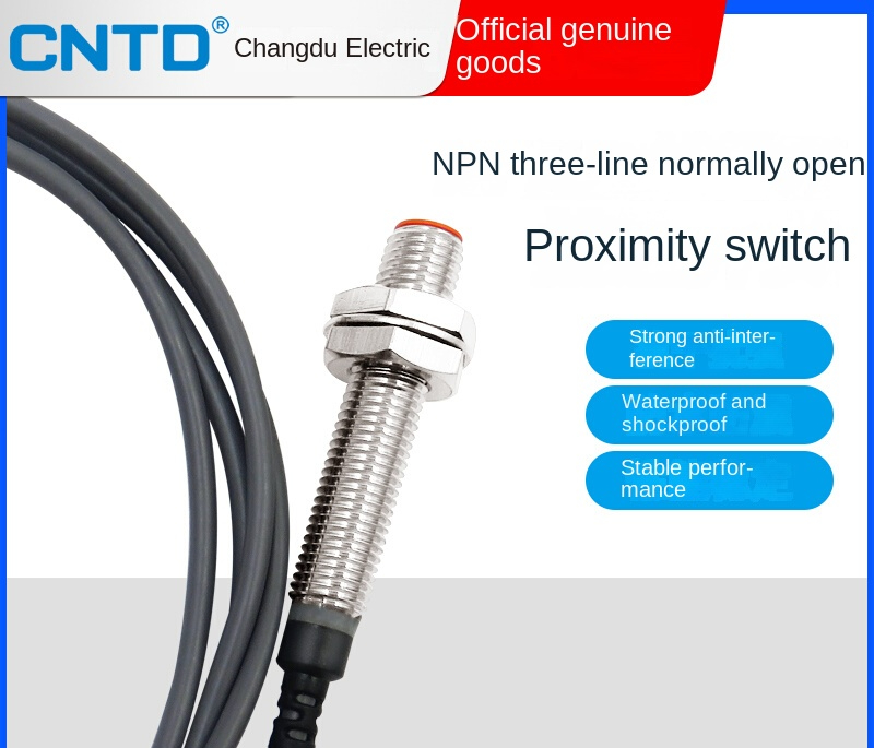 Cảm Biến Tiệm Cận CJY08E-01NA M8 Changde - 3 Dây NPN NO, DC 10-30V, Phát Hiện 1mm, Điều Khiển Tự Động Chính Xác