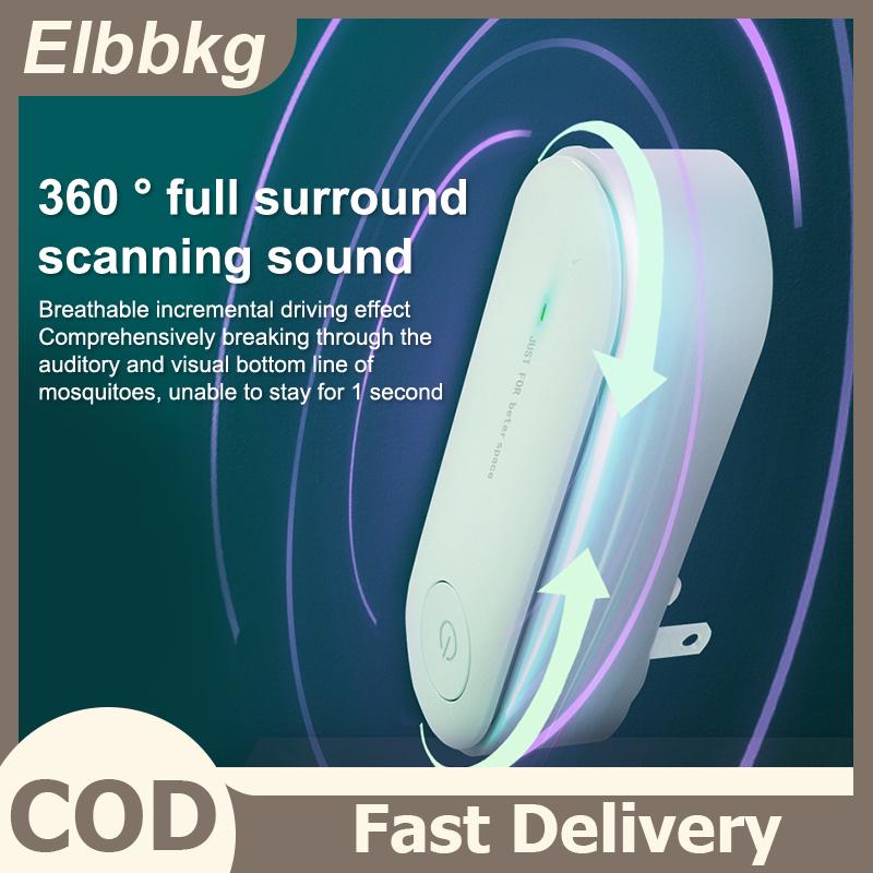 Elbbkg เครื่องไล่แมลงอิเล็กทรอนิกส์อัลตร้าโซนิกสำหรับใช้ในบ้านเครื่องขับไล่หนูแมลงสาบใช้ในครัวเรือนปลั๊กแบบยุโรป ราคา 59 บาท*ส่งฟรี