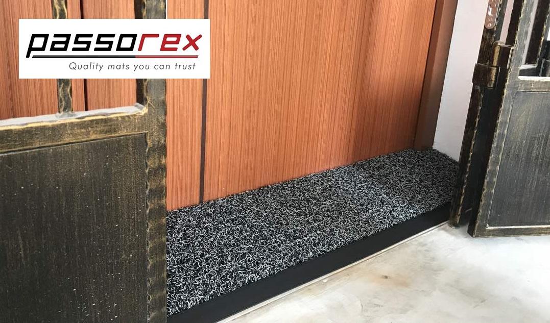 Passorex Bto Hdb Door Gap Floor Mat 2.0 L120cm X 29cm @ L125cm X 27cm Mat Thickness T16mm+/- Black/grey By Passorex
