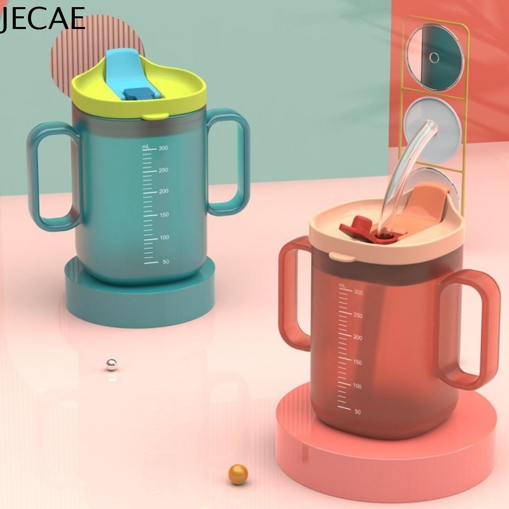JECAE Chống tràn Cốc uống nước cho trẻ em Học cách uống rượu 3 trong 1 Cốc cho bé ăn Bền bỉ có nắp rơm Cốc sữa cho trẻ mới biết đi Hỗ trợ cho ăn
