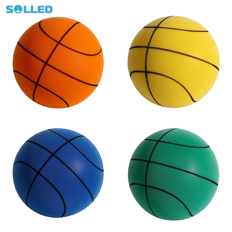 Silent Basketball, Quiet Bounce No Noise Basketball, Size 7 Silent Basketball Dribbling Indoor, High-Density Foam Ball For Kids Teens Grown-ups Trainning