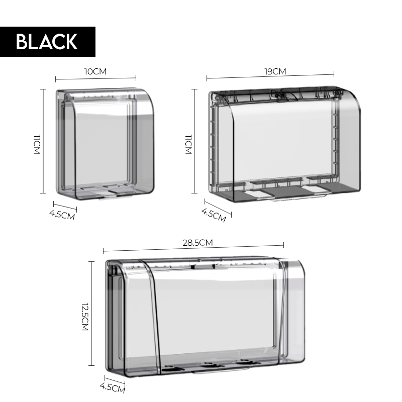 Transparent Weatherproof PVC Switch Socket Cover Case Outdoor Universal Power Plug Protector Box