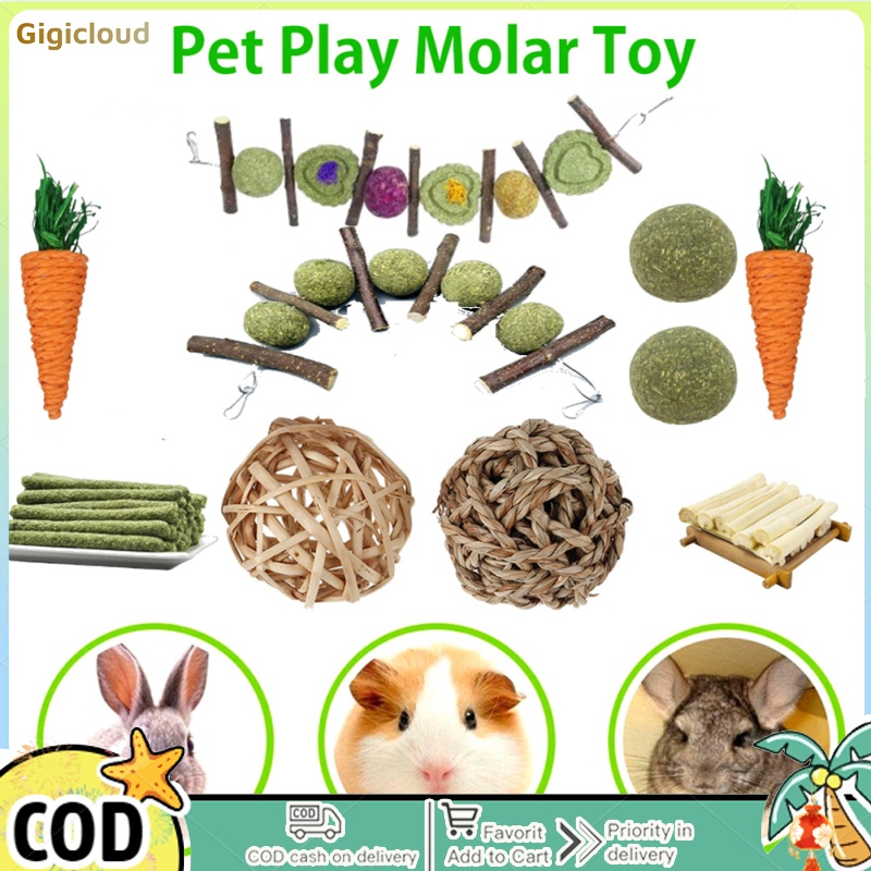 Pet Molar Toy For Hamster Guinea Pig Rabbit Fun Toy Set Dental Health