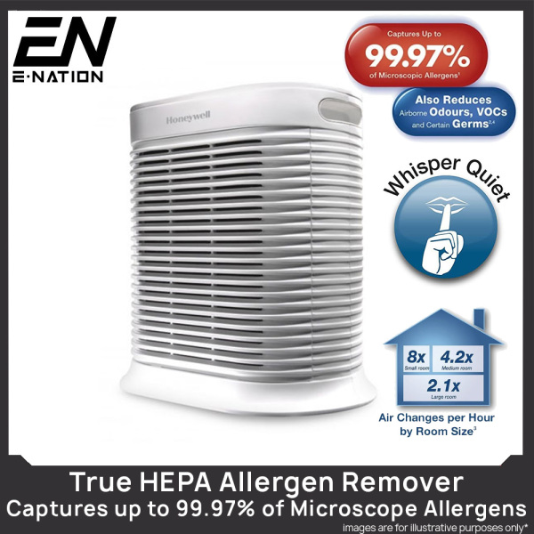 Honeywell Air Purifier HPA100 True HEPA With Allergen Remover UP TO 155 SQ FT (HPA100) / Captures up to 99.97% of Microscopic Allergens / ENERGY STAR qualified - Local Stocks Warranty ! Singapore