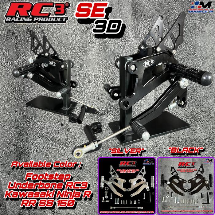 FOOTSTEP STEP UNDERBONE UNDERBON RC3 SE NEW 3D CNC NINJA R RR SS ZX 150 NOT BPRO Harga 1,310,000 rupiah*Gratis Ongkir