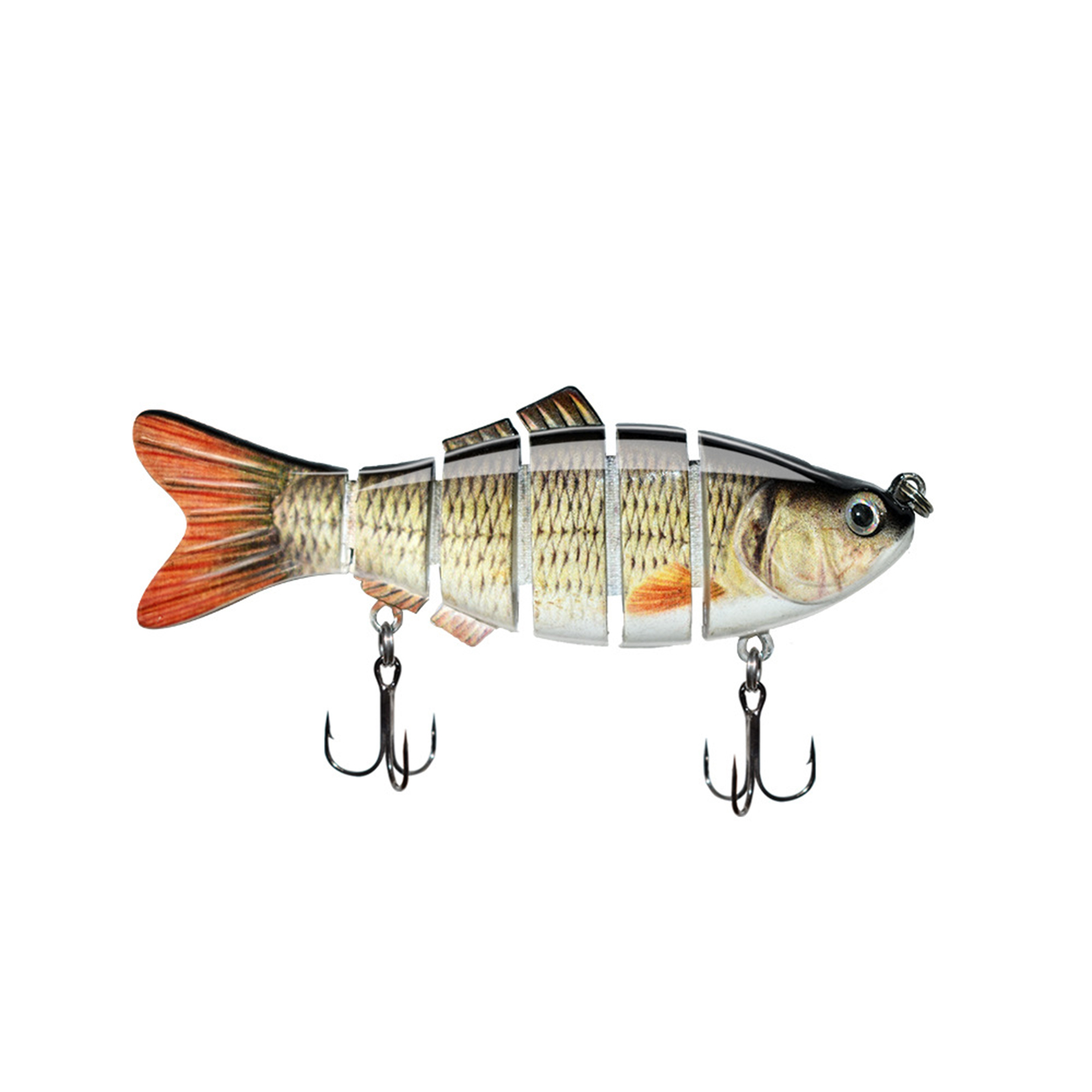 Sanwood®Mồi Câu Cá Với móc ba chạc Nước Ngọt Mồi Câu Cá 10Cm 19.4G Đa-Nối Mồi Câu Cá chìm Mồi Câu Cá Với lưỡi câu sắc Thực Tế 3D Mắt mồi cứng Swimbait Cho Nước Ngọt câu cá nước mặn Ngoài Trời