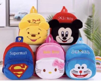 Kids and Toddler Cute Cartoon Characters Plush Pre-School Kindergarten Backpack Children School Bag Travel Backpacks