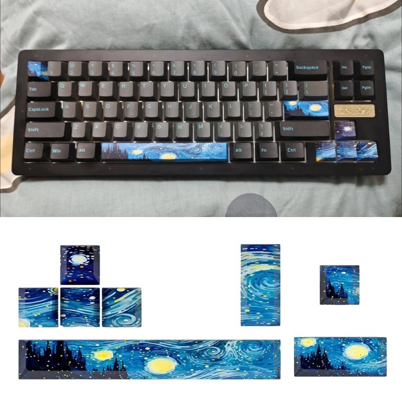 8Key Customed Mechanical Keyboards Keycaps ESC Enter 6.25u Space Bar PBT Original Profile Novelty Key Cover Keyboards DIY Giá 143,000 Đồng*Miễn phí vận chuyển