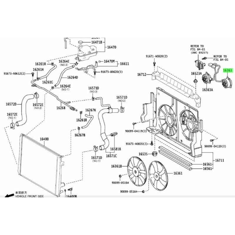 Motor fan Lexus RX 350/270 Alphard GGH30 mesin 2GR 16363-31450 Harga 3,840,000 rupiah*Gratis Ongkir