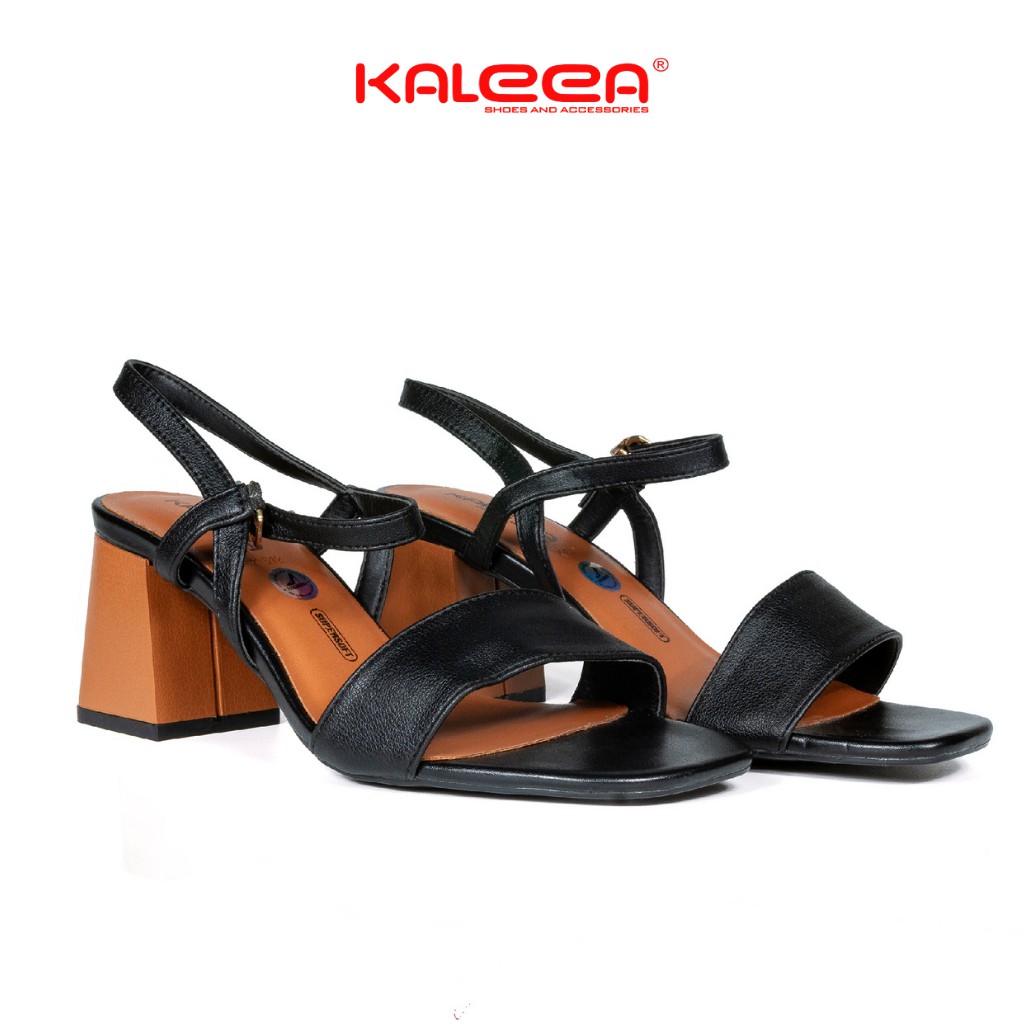 Kaleea - Giày Sandal Cao Gót Nữ Đế Vuông Thiết Kế Cao 6p Quai Mảnh - K512