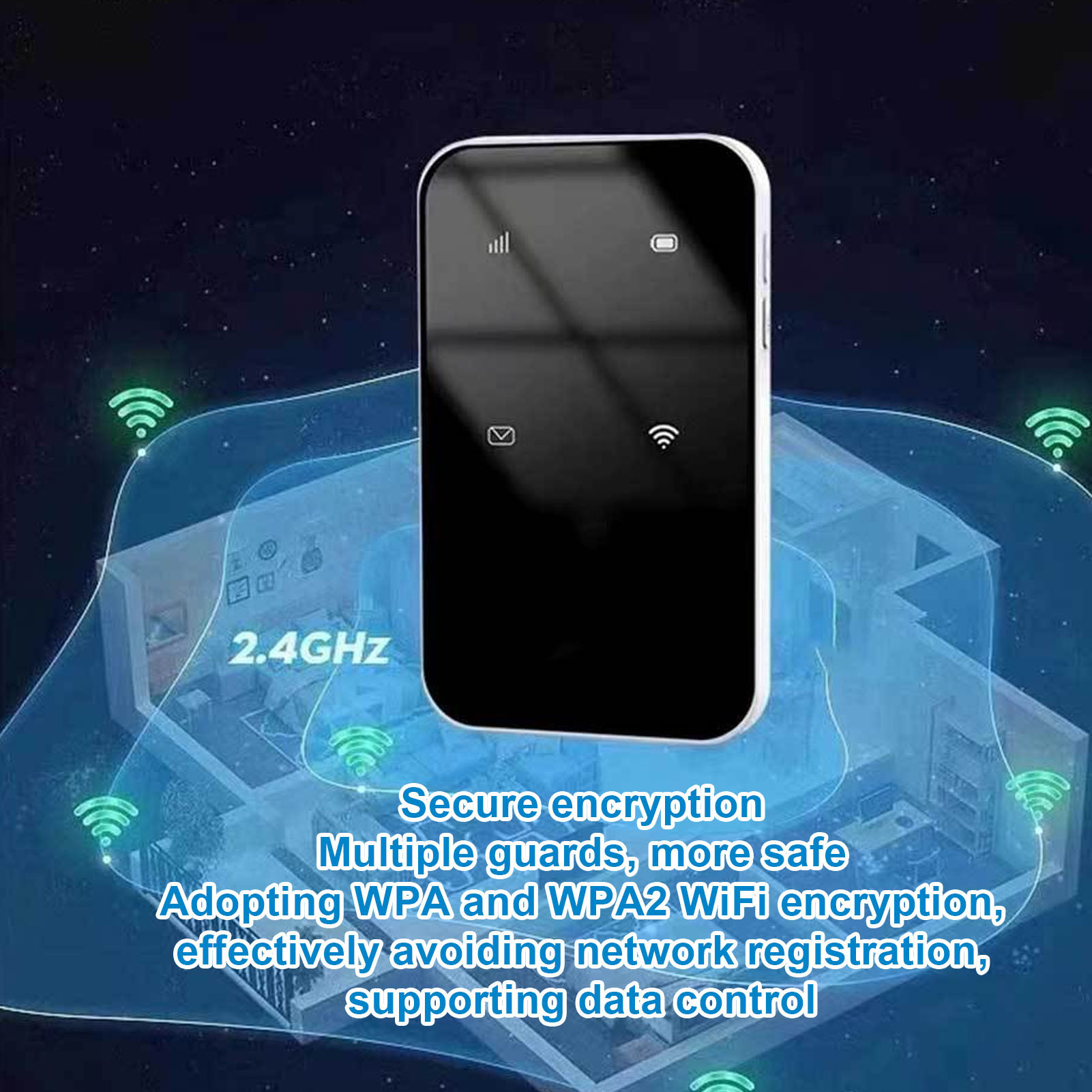 Di động wifi hotspot hỗ trợ 10 thiết bị được kết nối bộ định tuyến không dây di động cho laptop máy tính điện thoại