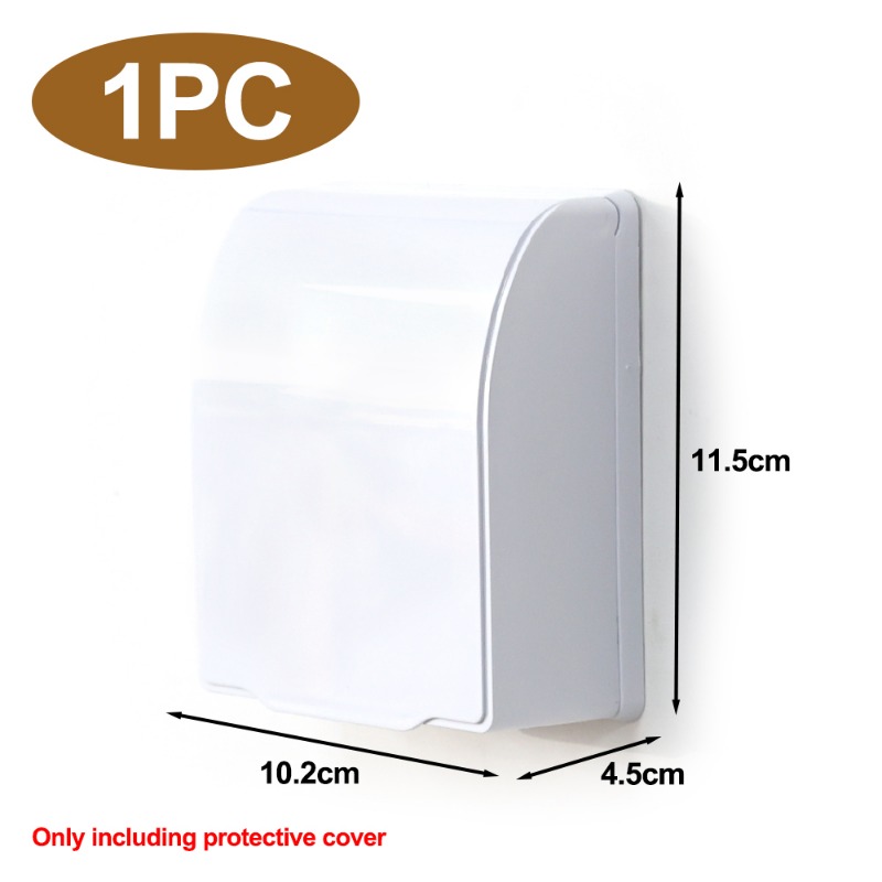 Wall Socket Switch Waterproof Box Self-Adhesive Child Safety Electric Plug Switch Protective Cover Home Bathroom Splash-Proof Socket Box