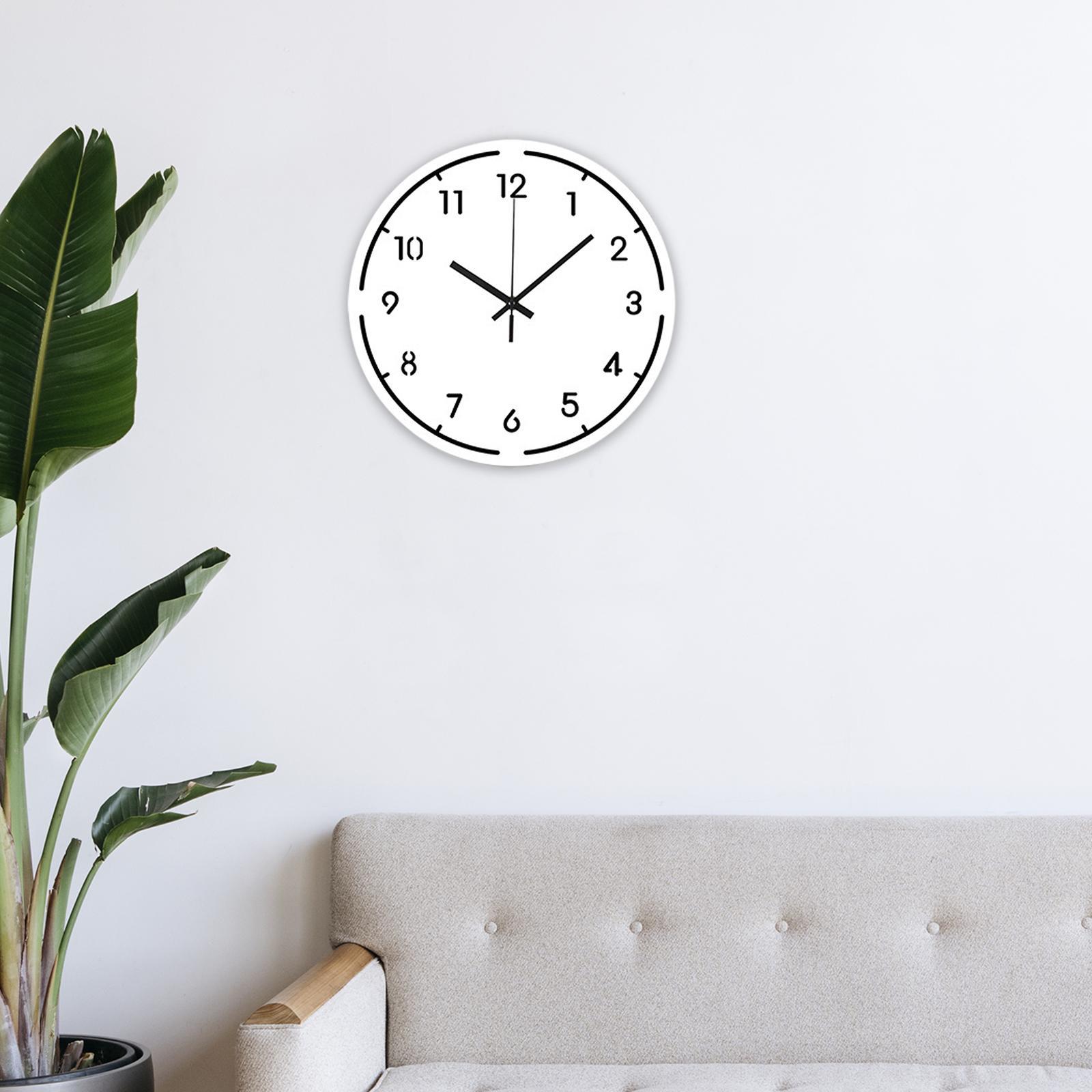 Petsola Đồng hồ treo tường đồng hồ trang trí tranh tường không đánh dấu đơn giản thời trang sáng tạo hiện đại độc đáo cho phòng học nhà phòng khách