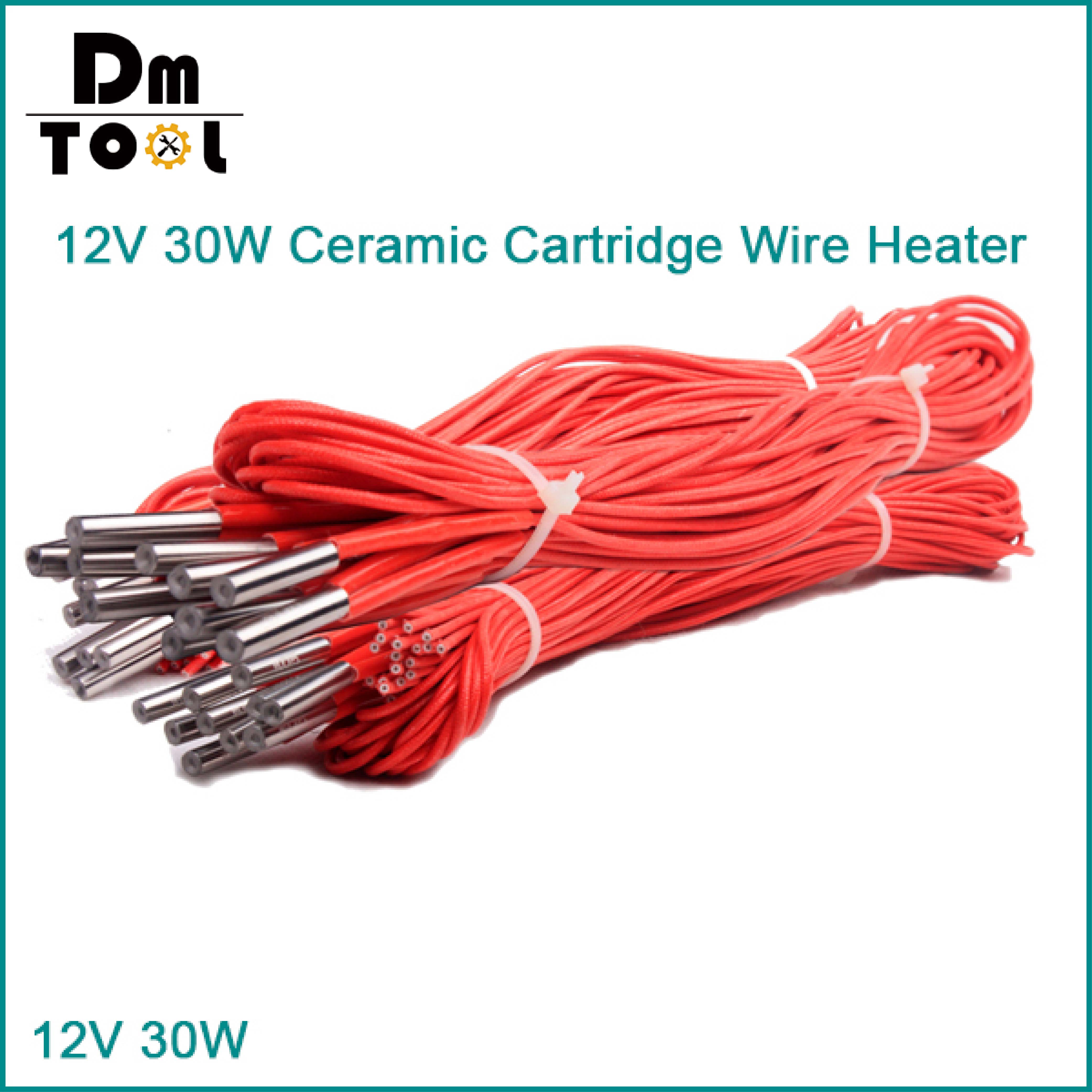 DM 12V30W Heating Rod Red