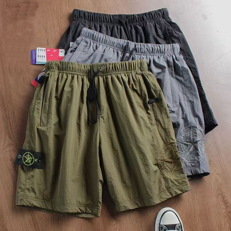 ITALY Authentic Stone Island Explosive Summer American High Street Stone Sports Shorts Ins Summer Pants Loose Breathable Casual Speed Men And Women American style